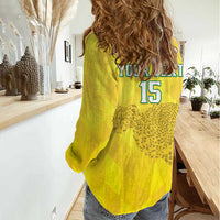 Custom Benin Football Women Casual Shirt Go Cheetahs