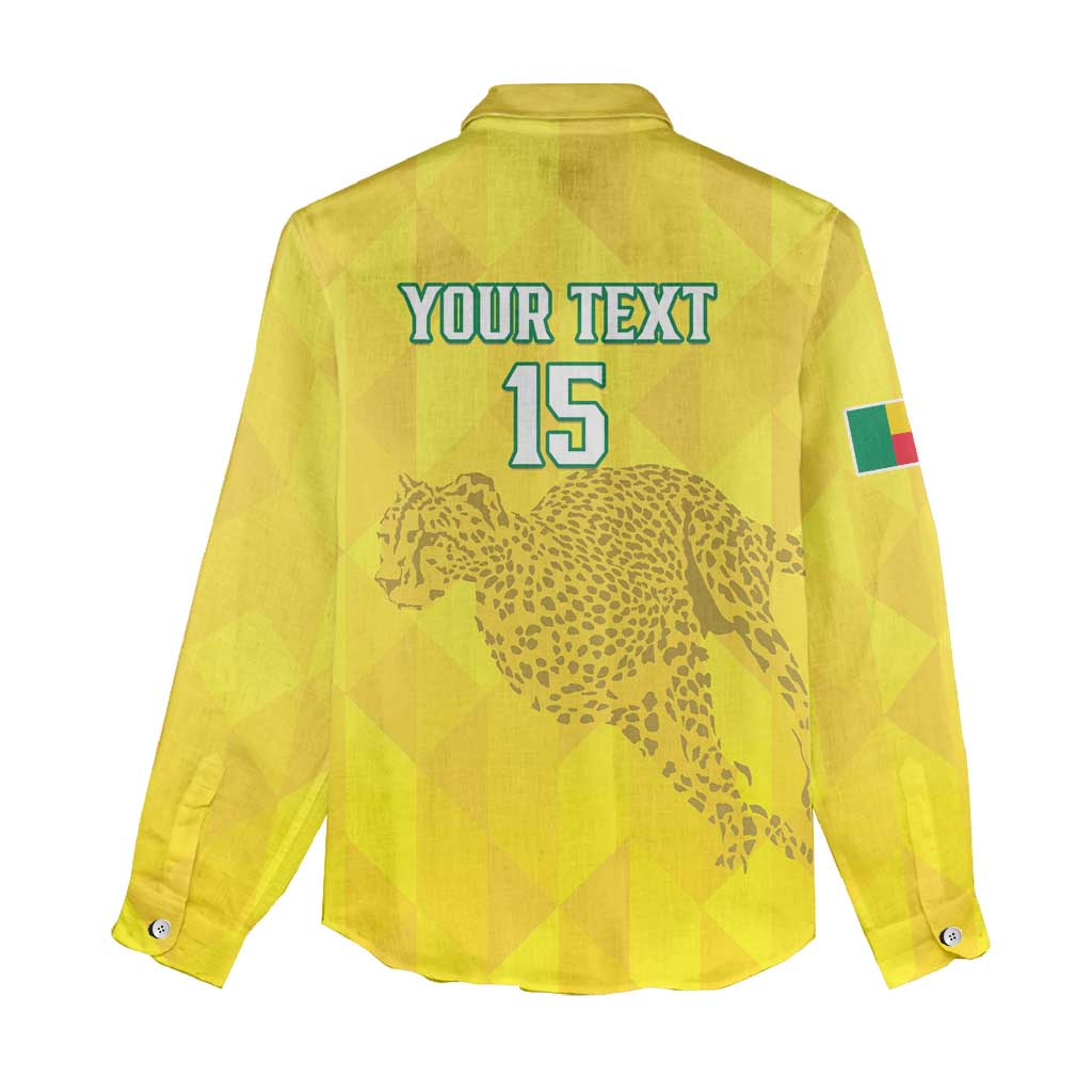 Custom Benin Football Women Casual Shirt Go Cheetahs