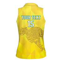 Custom Benin Football Women Sleeveless Polo Shirt Go Cheetahs