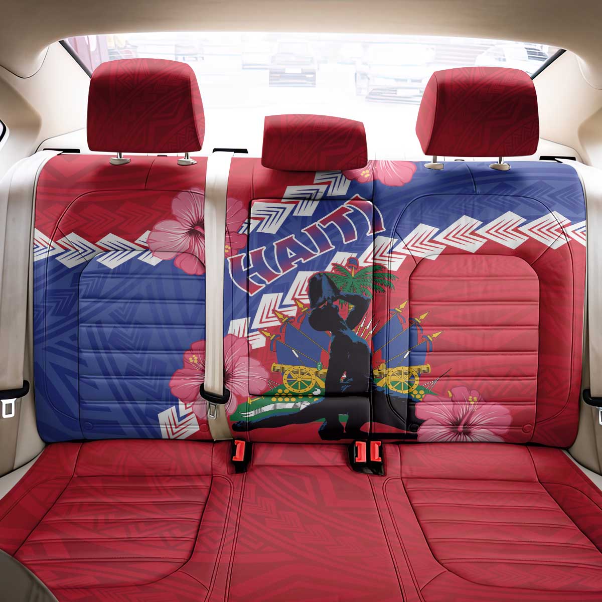 Haiti Back Car Seat Cover Neg Maron Polynesian