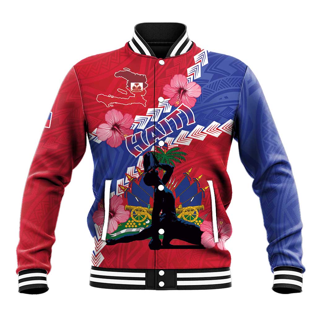 Haiti Baseball Jacket Neg Maron Polynesian