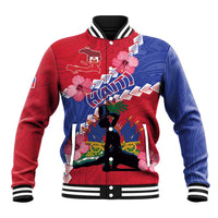 Haiti Baseball Jacket Neg Maron Polynesian