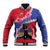 Haiti Baseball Jacket Neg Maron Polynesian