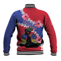 Haiti Baseball Jacket Neg Maron Polynesian