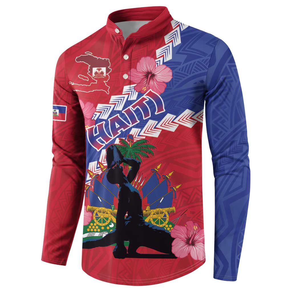 Haiti Button Sweatshirt Neg Maron Polynesian