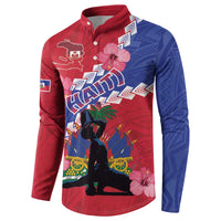 Haiti Button Sweatshirt Neg Maron Polynesian