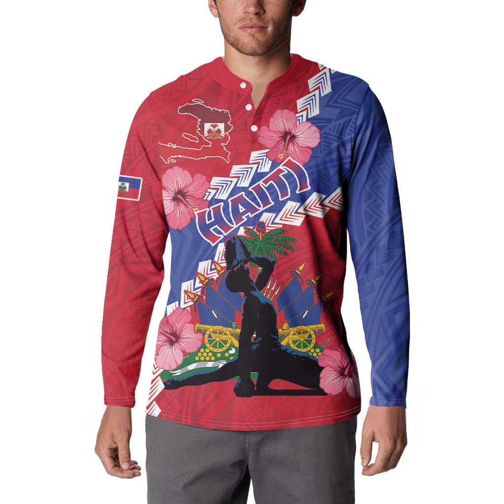 Haiti Button Sweatshirt Neg Maron Polynesian