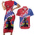 Haiti Couples Matching Short Sleeve Bodycon Dress and Hawaiian Shirt Neg Maron Polynesian