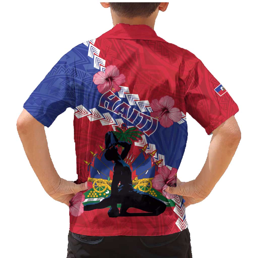 Haiti Family Matching Mermaid Dress and Hawaiian Shirt Neg Maron Polynesian