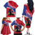Haiti Family Matching Off The Shoulder Long Sleeve Dress and Hawaiian Shirt Neg Maron Polynesian