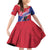 Haiti Family Matching Off Shoulder Short Dress and Hawaiian Shirt Neg Maron Polynesian