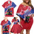Haiti Family Matching Off Shoulder Short Dress and Hawaiian Shirt Neg Maron Polynesian