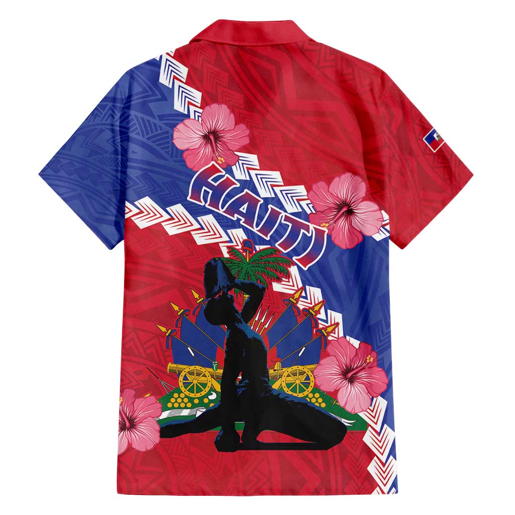 Haiti Family Matching Off Shoulder Short Dress and Hawaiian Shirt Neg Maron Polynesian