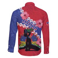 Haiti Family Matching Off Shoulder Short Dress and Hawaiian Shirt Neg Maron Polynesian