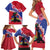 Haiti Family Matching Short Sleeve Bodycon Dress and Hawaiian Shirt Neg Maron Polynesian