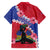 Haiti Family Matching Short Sleeve Bodycon Dress and Hawaiian Shirt Neg Maron Polynesian