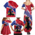 Haiti Family Matching Summer Maxi Dress and Hawaiian Shirt Neg Maron Polynesian