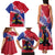 Haiti Family Matching Tank Maxi Dress and Hawaiian Shirt Neg Maron Polynesian