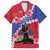 Haiti Family Matching Tank Maxi Dress and Hawaiian Shirt Neg Maron Polynesian