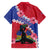 Haiti Family Matching Tank Maxi Dress and Hawaiian Shirt Neg Maron Polynesian