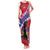Haiti Family Matching Tank Maxi Dress and Hawaiian Shirt Neg Maron Polynesian