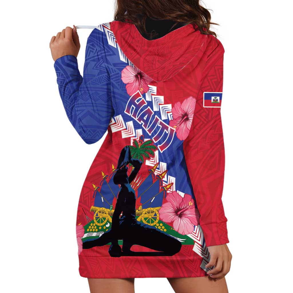 Haiti Hoodie Dress Neg Maron Polynesian