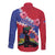 Haiti Long Sleeve Button Shirt Neg Maron Polynesian