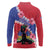 Haiti Long Sleeve Polo Shirt Neg Maron Polynesian