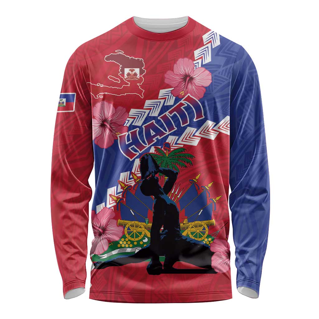 Haiti Long Sleeve Shirt Neg Maron Polynesian