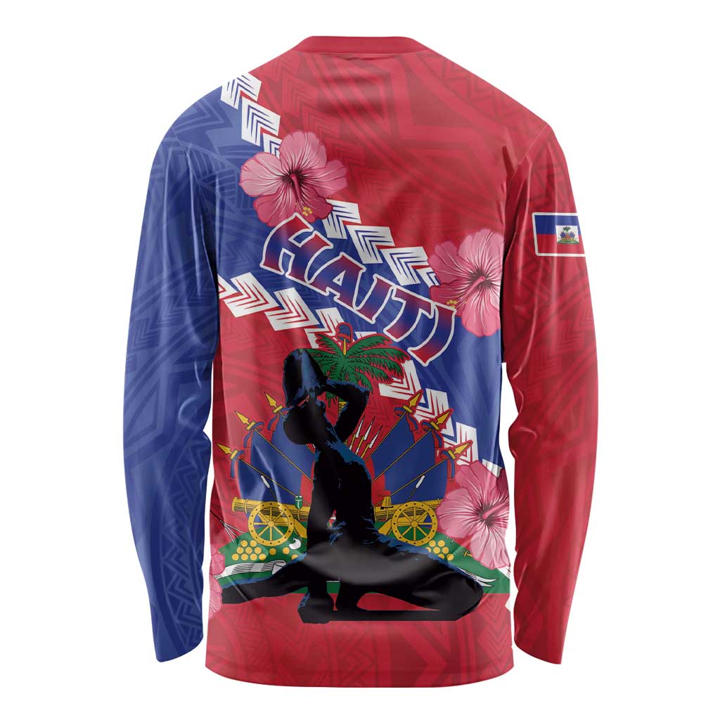 Haiti Long Sleeve Shirt Neg Maron Polynesian