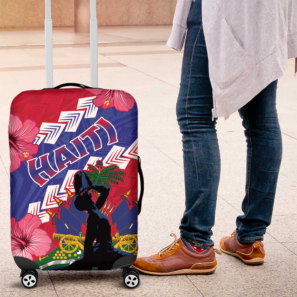 Haiti Luggage Cover Neg Maron Polynesian