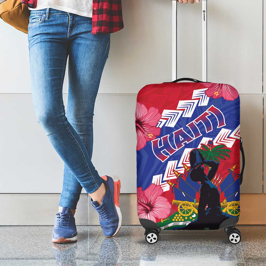 Haiti Luggage Cover Neg Maron Polynesian