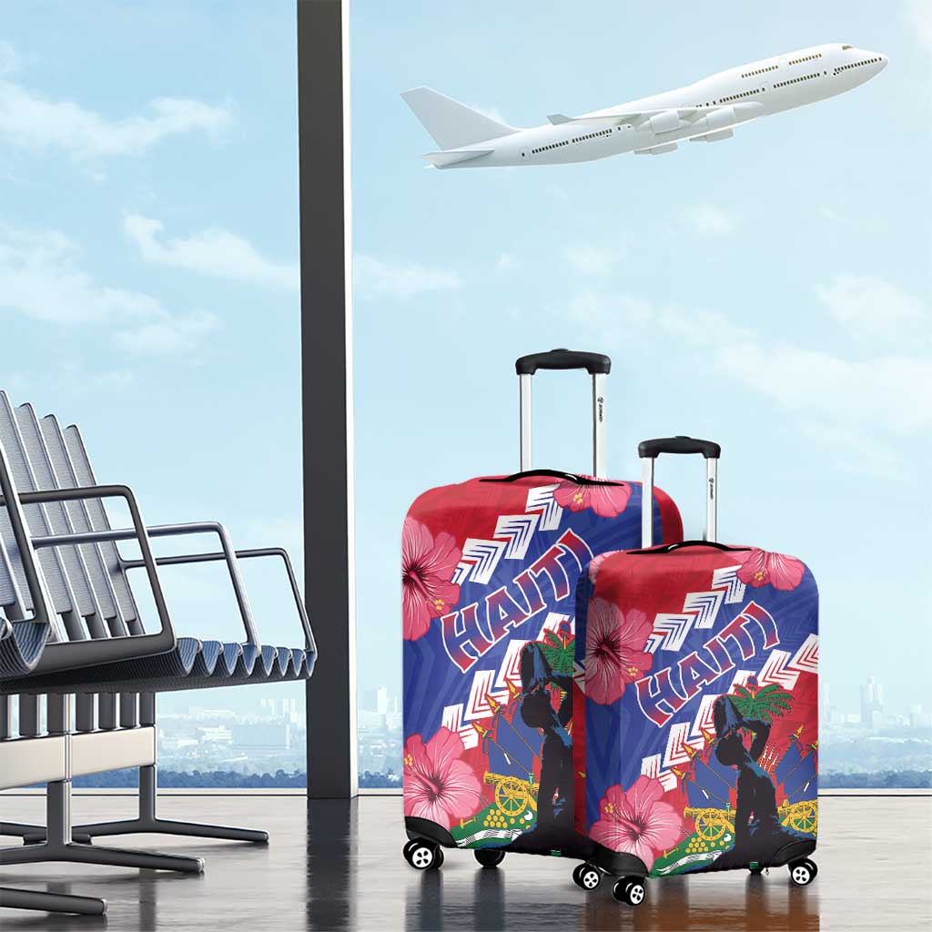 Haiti Luggage Cover Neg Maron Polynesian