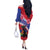 Haiti Off The Shoulder Long Sleeve Dress Neg Maron Polynesian