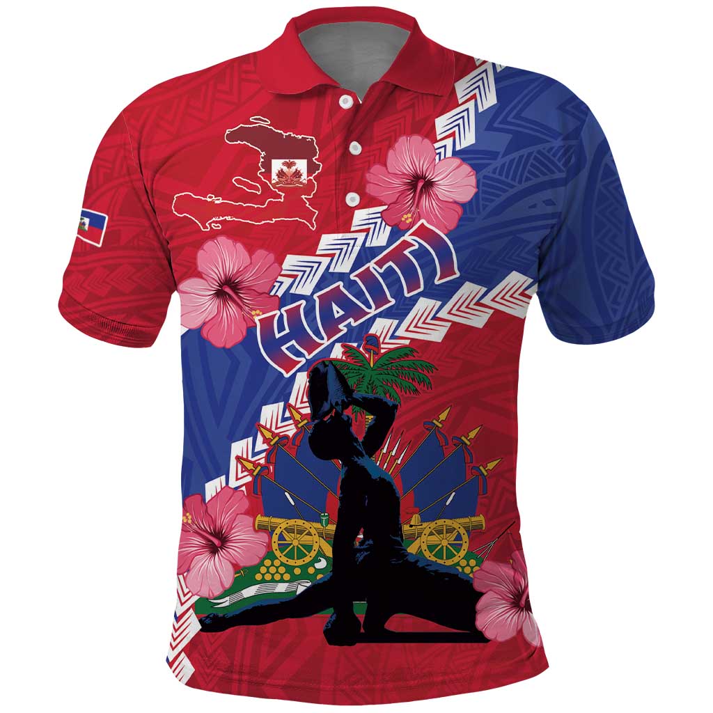 Haiti Polo Shirt Neg Maron Polynesian