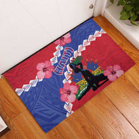 Haiti Rubber Doormat Neg Maron Polynesian