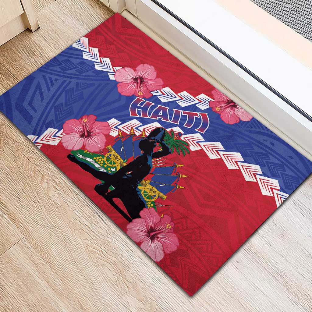Haiti Rubber Doormat Neg Maron Polynesian