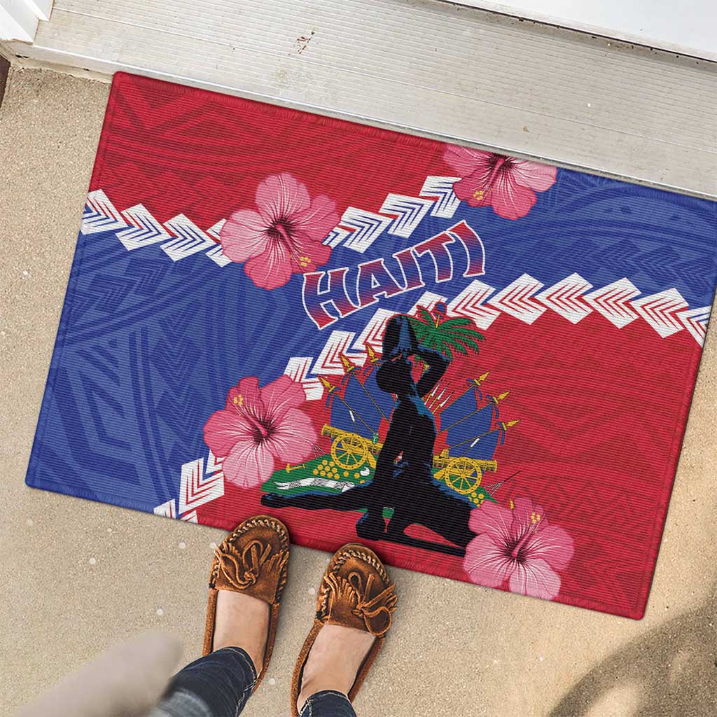 Haiti Rubber Doormat Neg Maron Polynesian