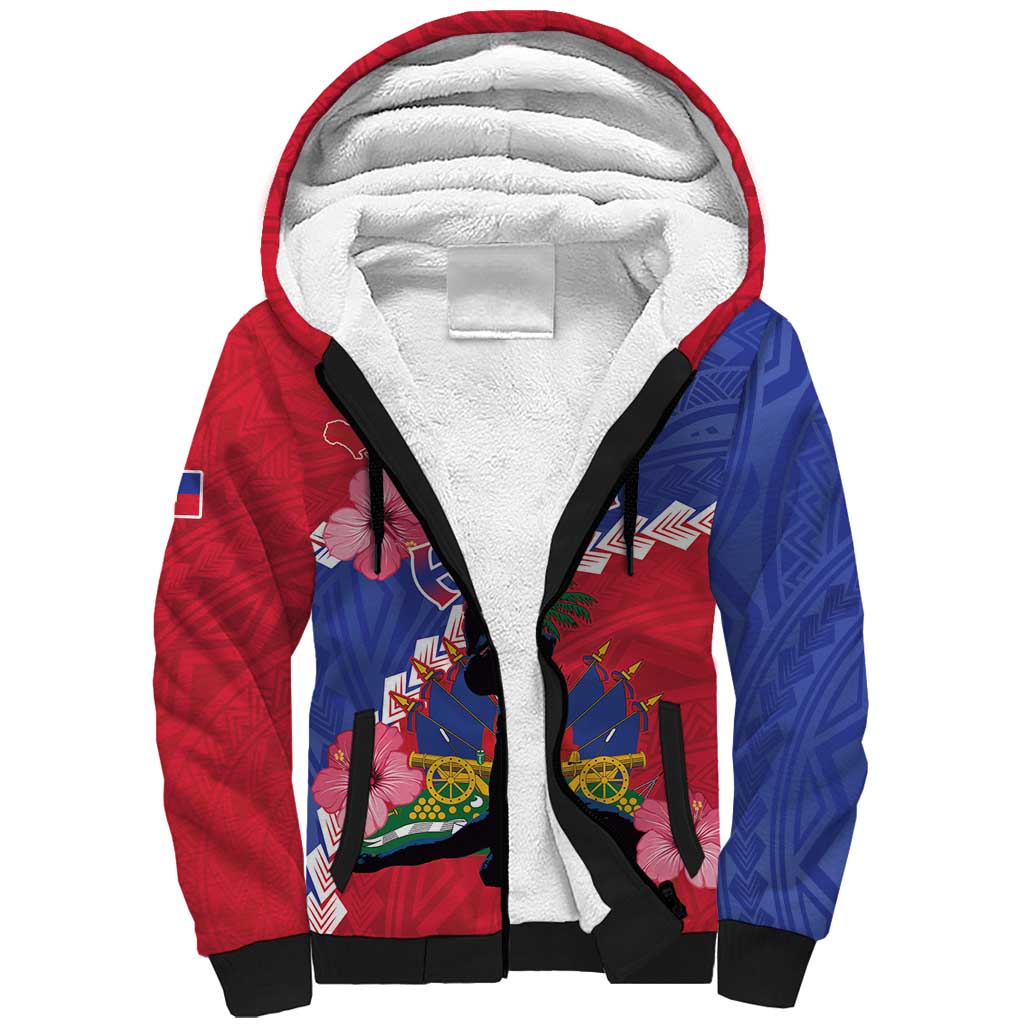 Haiti Sherpa Hoodie Neg Maron Polynesian