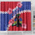 Haiti Shower Curtain Neg Maron Polynesian
