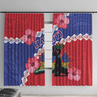 Haiti Window Curtain Neg Maron Polynesian