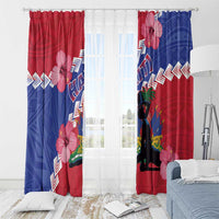 Haiti Window Curtain Neg Maron Polynesian