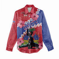 Haiti Women Casual Shirt Neg Maron Polynesian