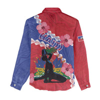 Haiti Women Casual Shirt Neg Maron Polynesian