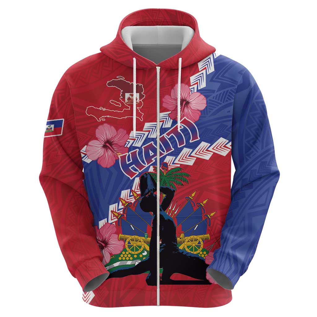 Haiti Zip Hoodie Neg Maron Polynesian