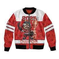 Custom Canada Ice Hockey Bomber Jacket Beaver Mascot With Champions Trophy