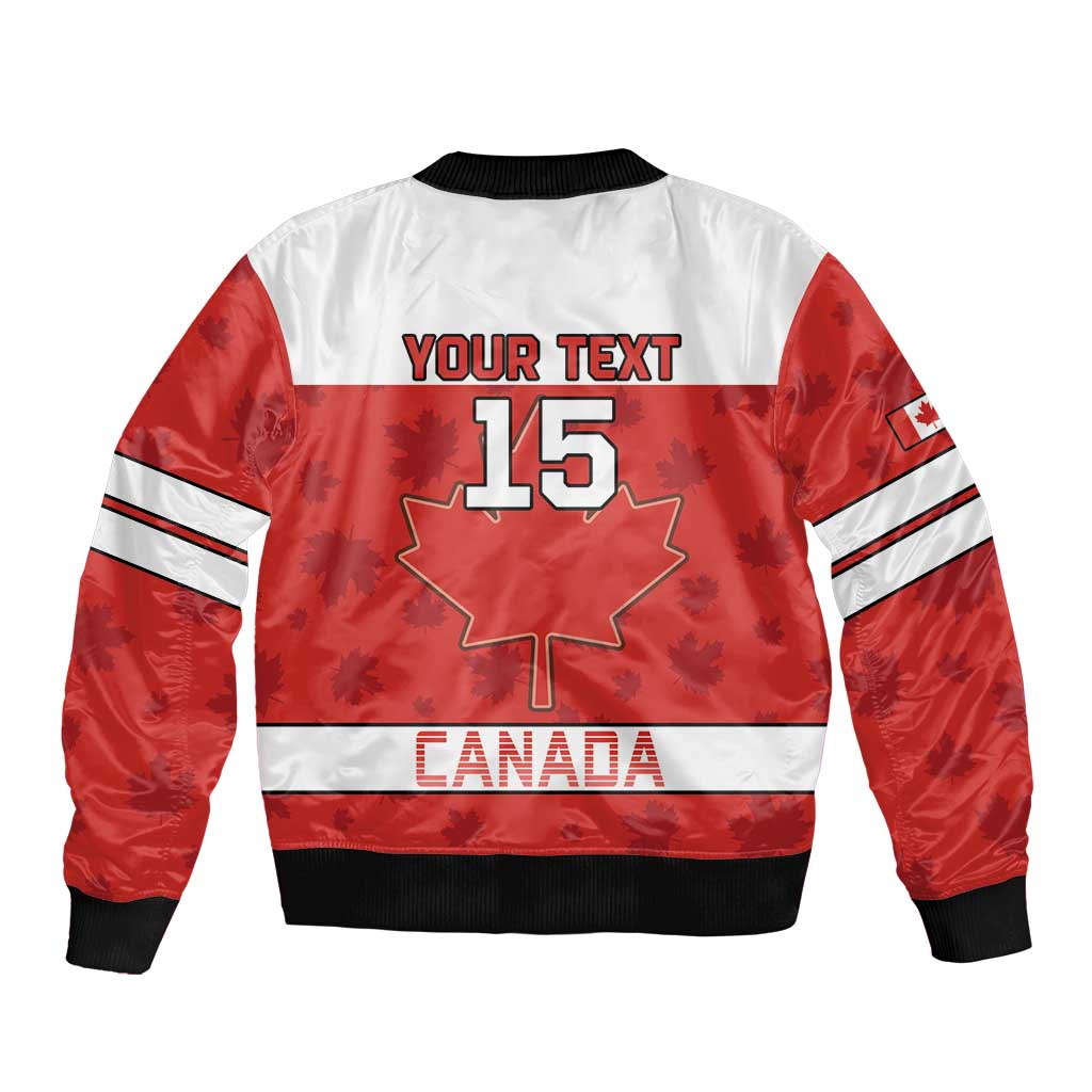 Custom Canada Ice Hockey Bomber Jacket Beaver Mascot With Champions Trophy