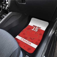 Canada Ice Hockey Car Mats Beaver Mascot With Champions Trophy