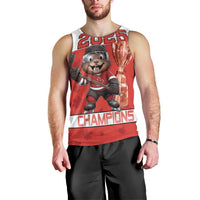 Custom Canada Ice Hockey Men Tank Top Beaver Mascot With Champions Trophy