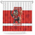 Canada Ice Hockey Shower Curtain Beaver Mascot With Champions Trophy